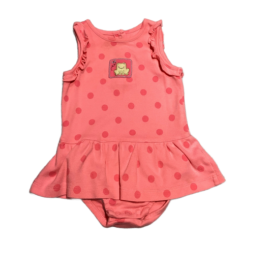 6-9 Girls Carter's Light/Dark Pink Romper w/Frog