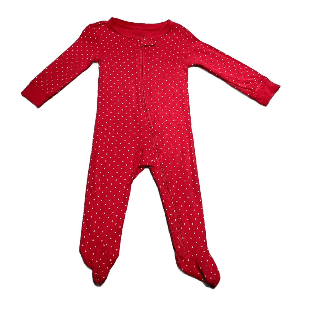 6-9 Girls Carter's Hot Pink w/Polka Dots Sleeper