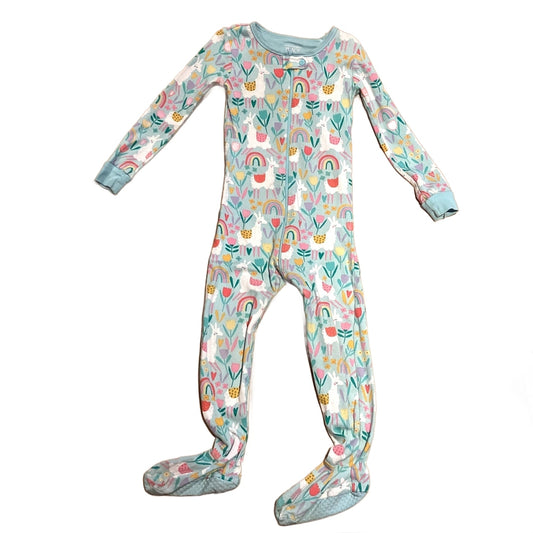 3T Girls Childrens Place Baby Blue Llama and Floral Sleeper
