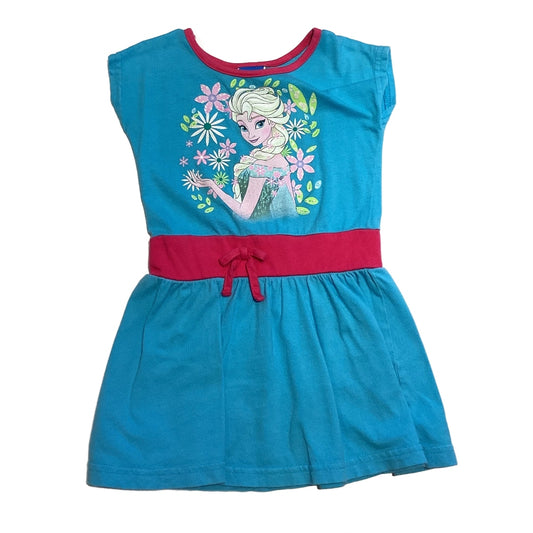 3T Girls Disney Blue and Hot Pink Elsa Romper