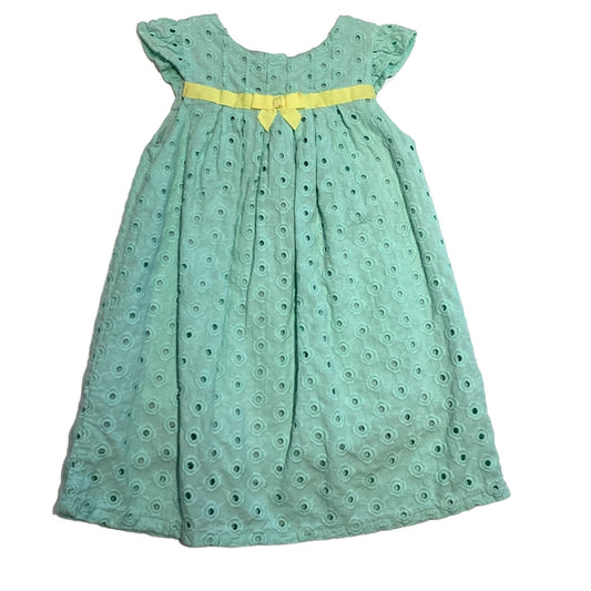 3T Girls Gymboree Mint Green Formal Dress with Yellow Bow Detail