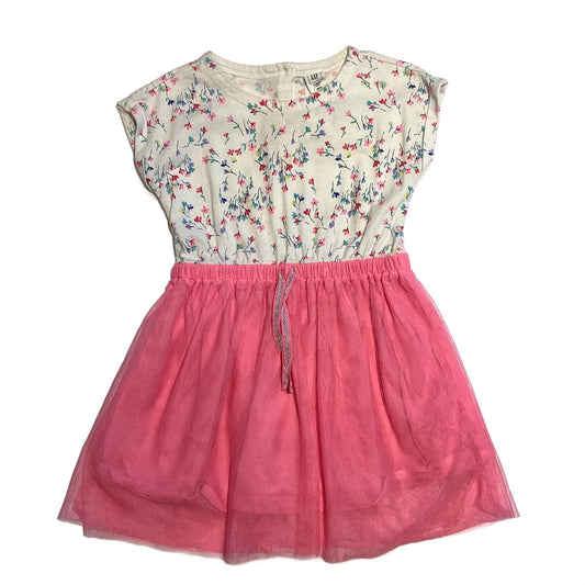 3T Girls Baby Gap White Floral Dress with Pink Tutu Bottom