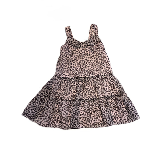 3T Girls Marmellatta Baby Pink Leopard Formal Dress with Ruffles