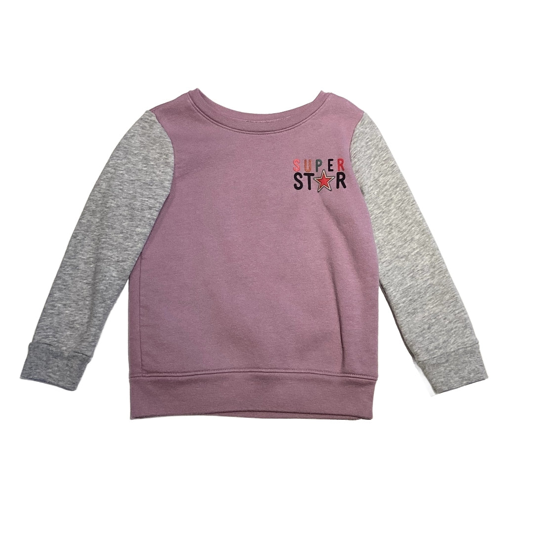 3T Girls Garanimals Purple and Gray Super Star Pullover
