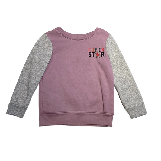 3T Girls Garanimals Purple and Gray Super Star Pullover