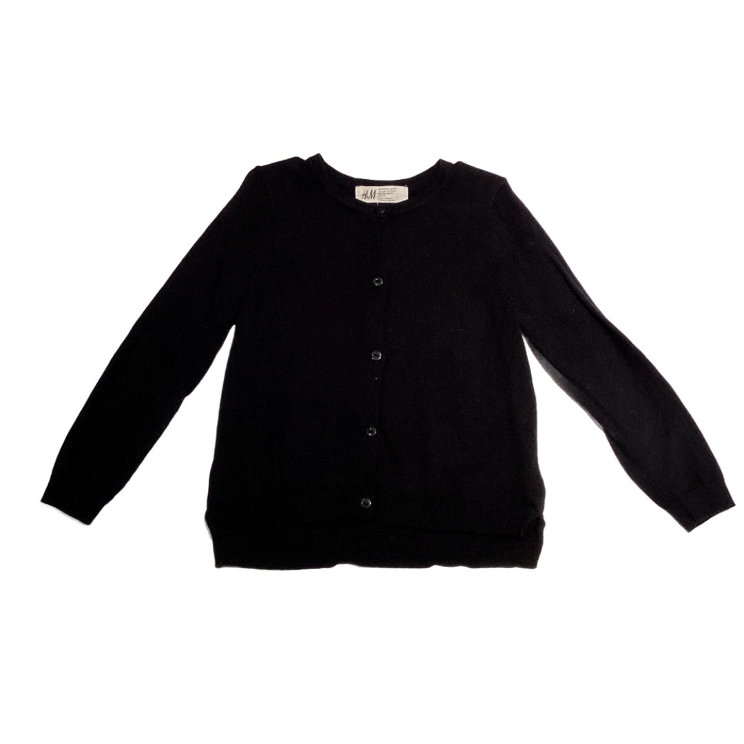 3T Girls H&M Black Button Cardigan