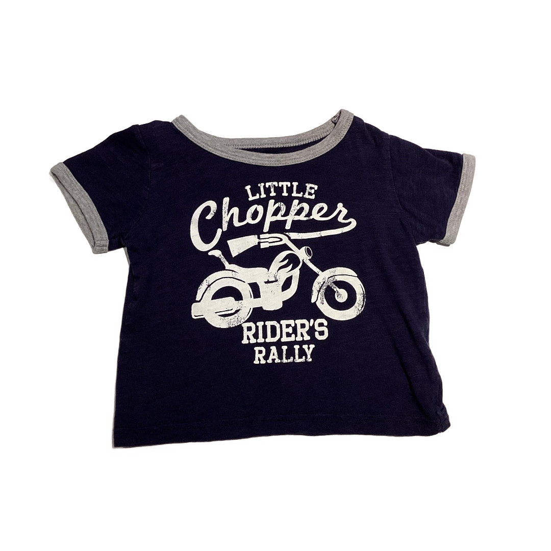 9-12 Boys Carter's Navy Blue and Light Gray Little Chopper T-Shirt