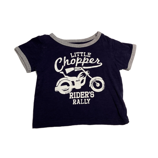 9-12 Boys Carter's Navy Blue and Light Gray Little Chopper T-Shirt