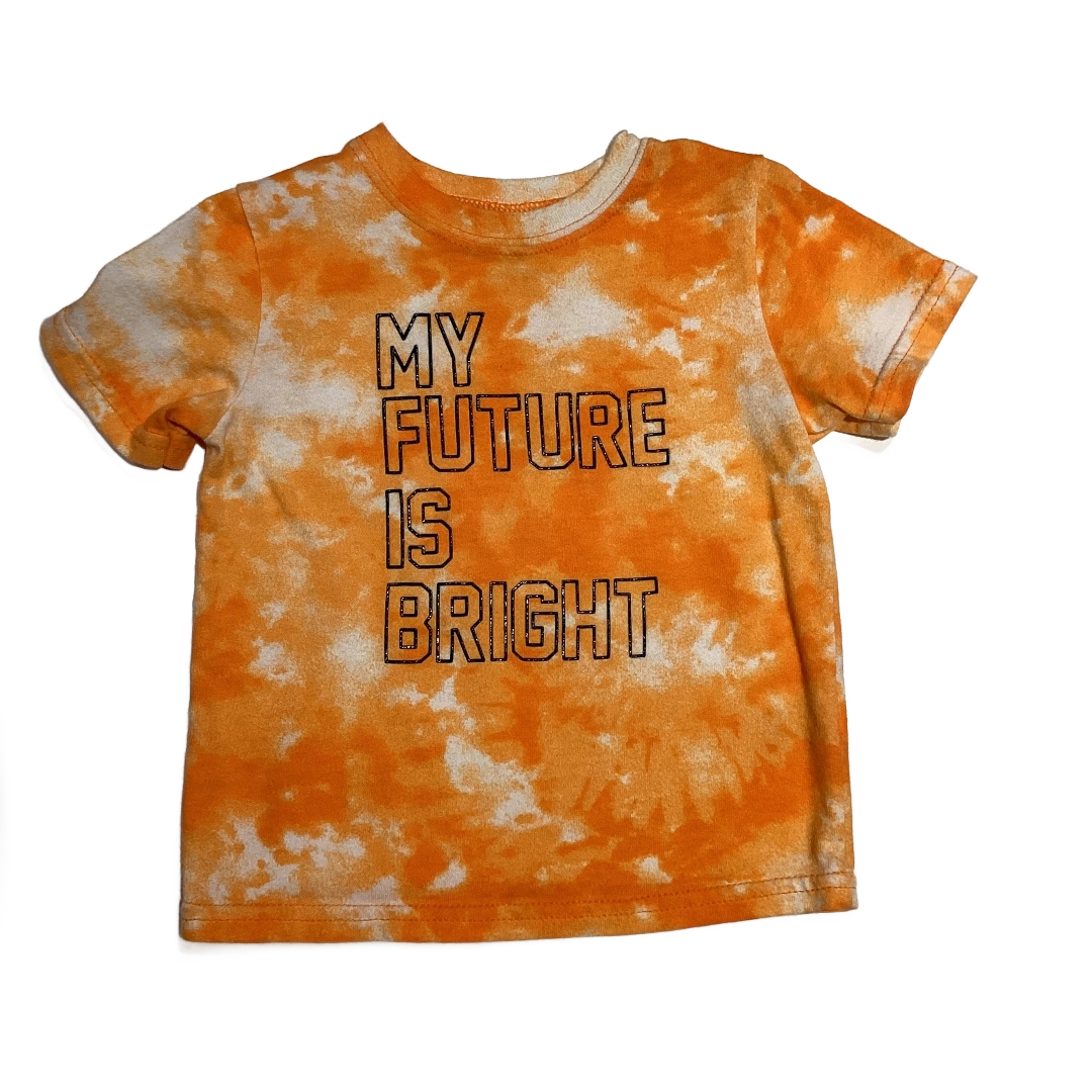 9-12 Boys Garanimals Orange and White Tie Dye My Future Is Bright T-Shirt
