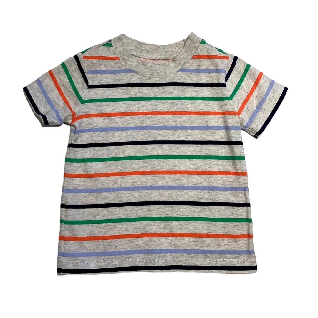 9-12 Boys Carter's Multi-Colored Striped Gray T-Shirt