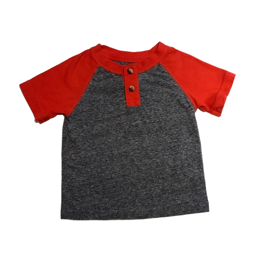 9-12 Boys Cherokee Red and Gray Baseball T-Shirt
