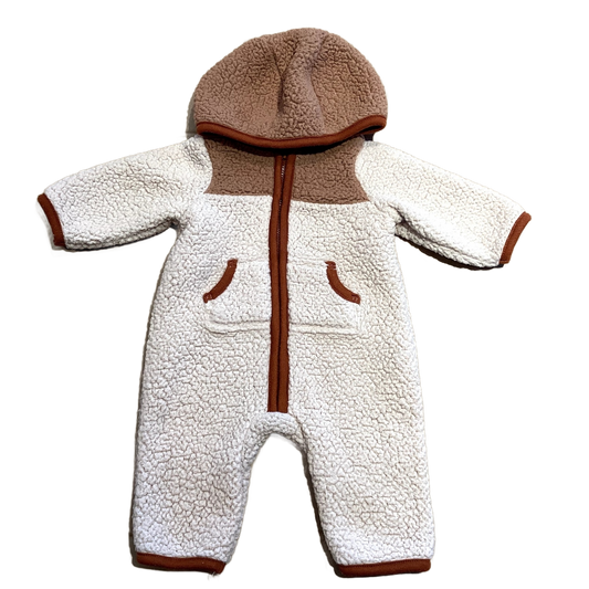 NB Boys Carter's Brown Tones Sherpa One Piece
