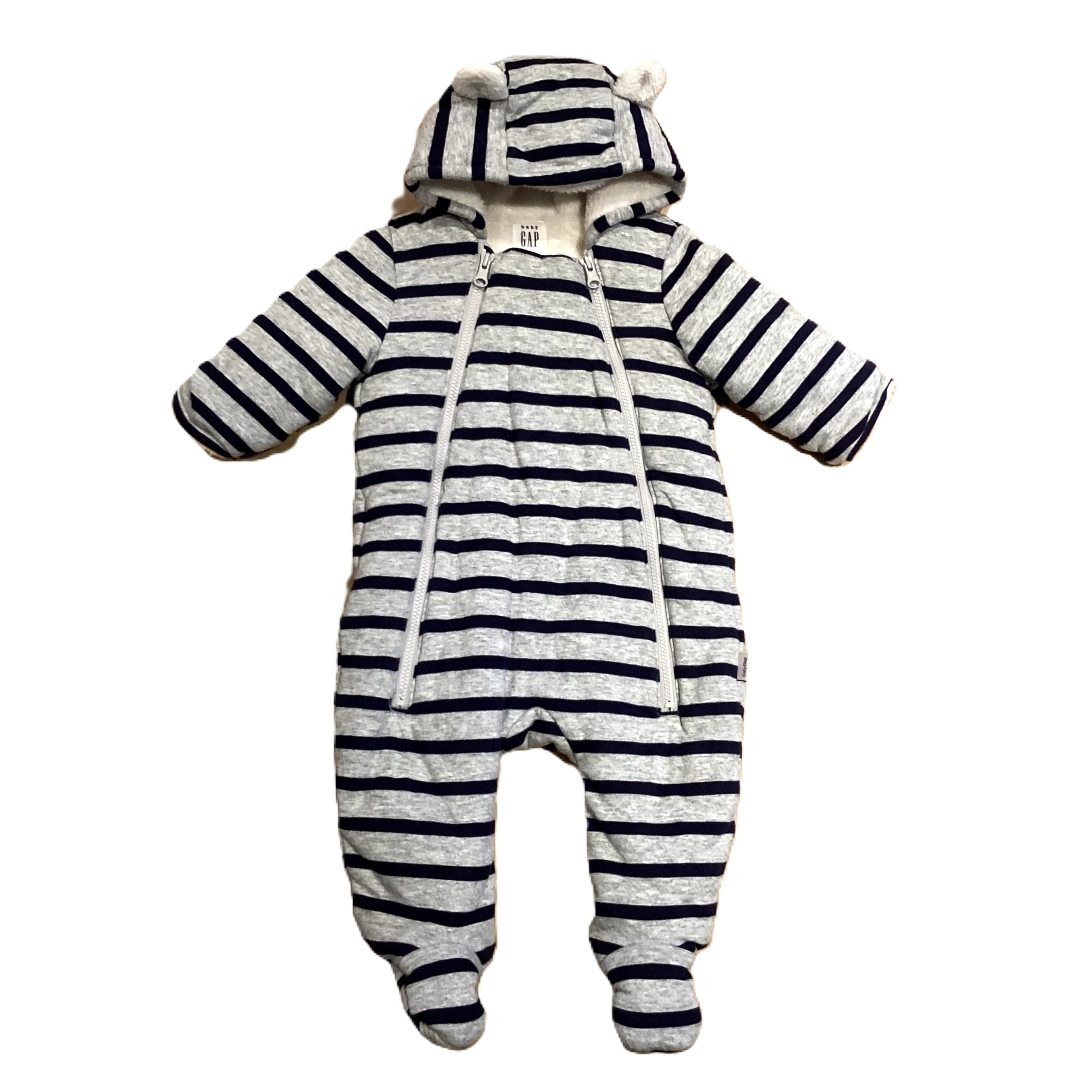 3-6 Boys  Baby Gap Grey and Blue Fleece Lined Bunting