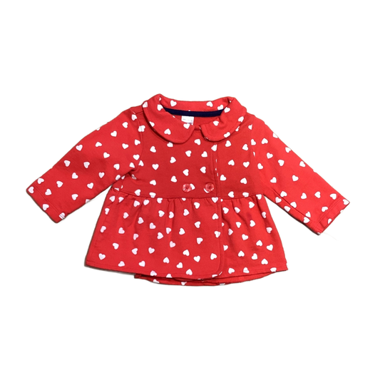 6-9 Girls Carter's Red/White Hearts Jacket