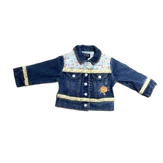 6-9 Girls The Children's Place Denim Jacket w/Floral Accents