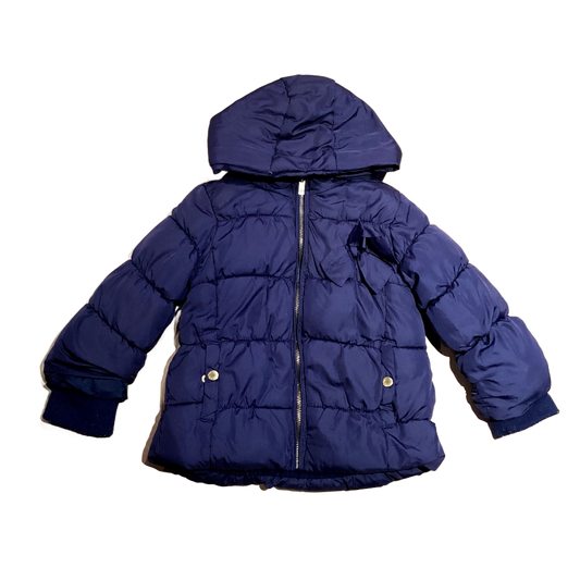 6-12 Girls Zara Navy Blue Puffer Coat