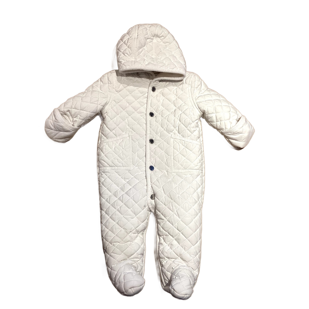 6-12 Boys Ralph Lauren Ivory Quilted Heavyweight Bunting