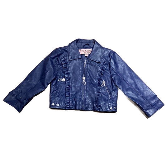 18-24 Girls Urban Republic Navy "Leather" Jacket