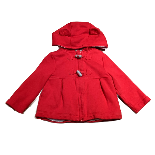 18-24 Girls Gymboree Red Fleece Jacket w/Toggle Buttons