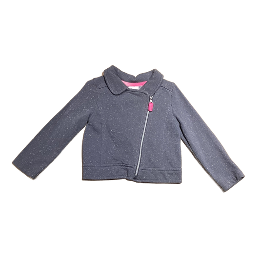 12-18 Girls Circo Gray Glitter Side Zip Jacket