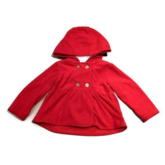 12-18 Girls Carter's Red Fleece Jacket w/Gold Buttons