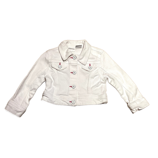 12-18 Girls Amy Coe White Denim Love Jacket