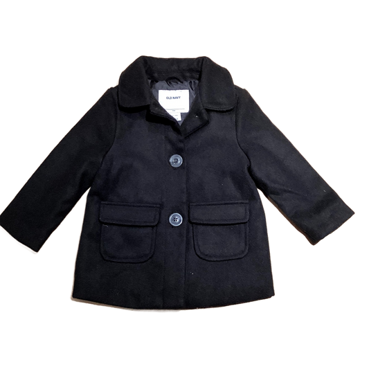 12-18 Girls Old Navy Black Pea Coat