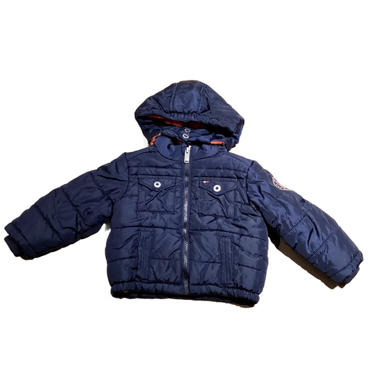 12-18 Boys Tommy Hilfiger Navy Blue Puffer Coat
