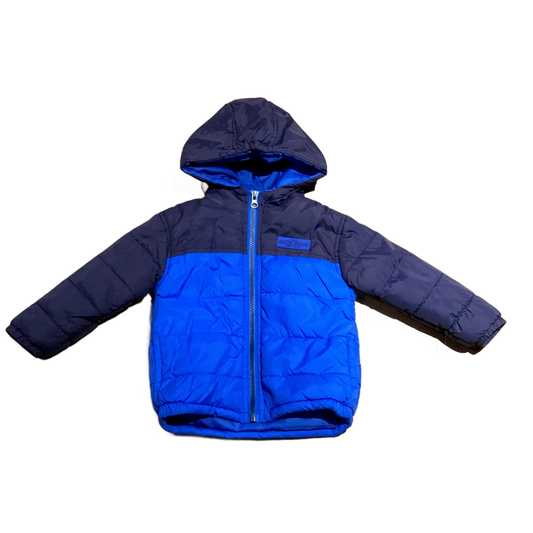 12-18 Boys Buster Brown Blue Lightweight Puffer Coat