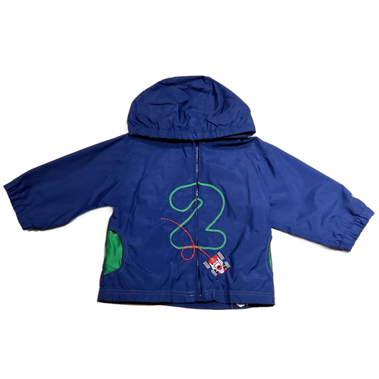 12-18 Boys Carter's Navy Blue Rain Coat w/ No. 2