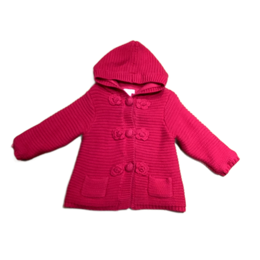 9-12 Girls First Impressions Hot Pink Sweater Jacket