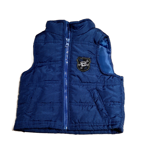 9-12 Boys Kids Headquarters Blue/Black Grid Puffer Vest