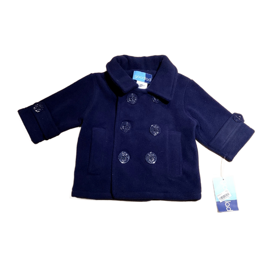 9-12 Boys NWT Good Lad Navy Double-Breasted Coat