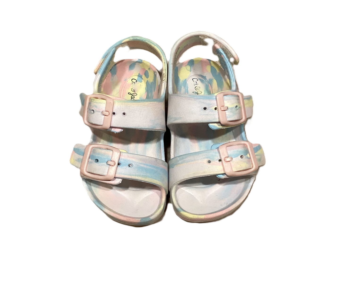 Size 6 Cat & Jack Pastel Blend "Birks" w/Velcro