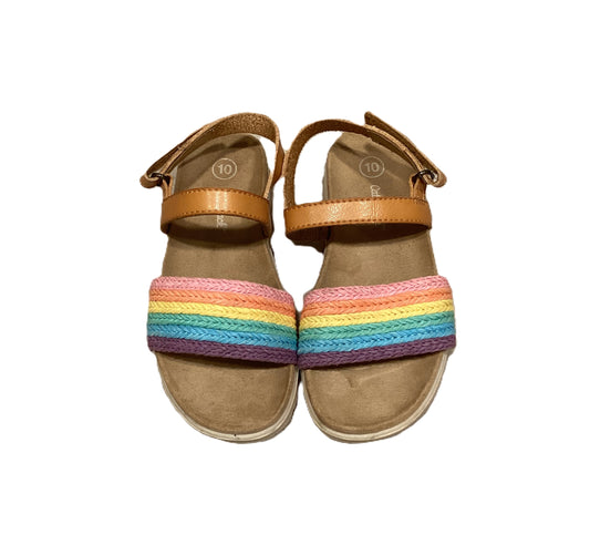 Size 10 Cat & Jack Rainbow Strap Sandals
