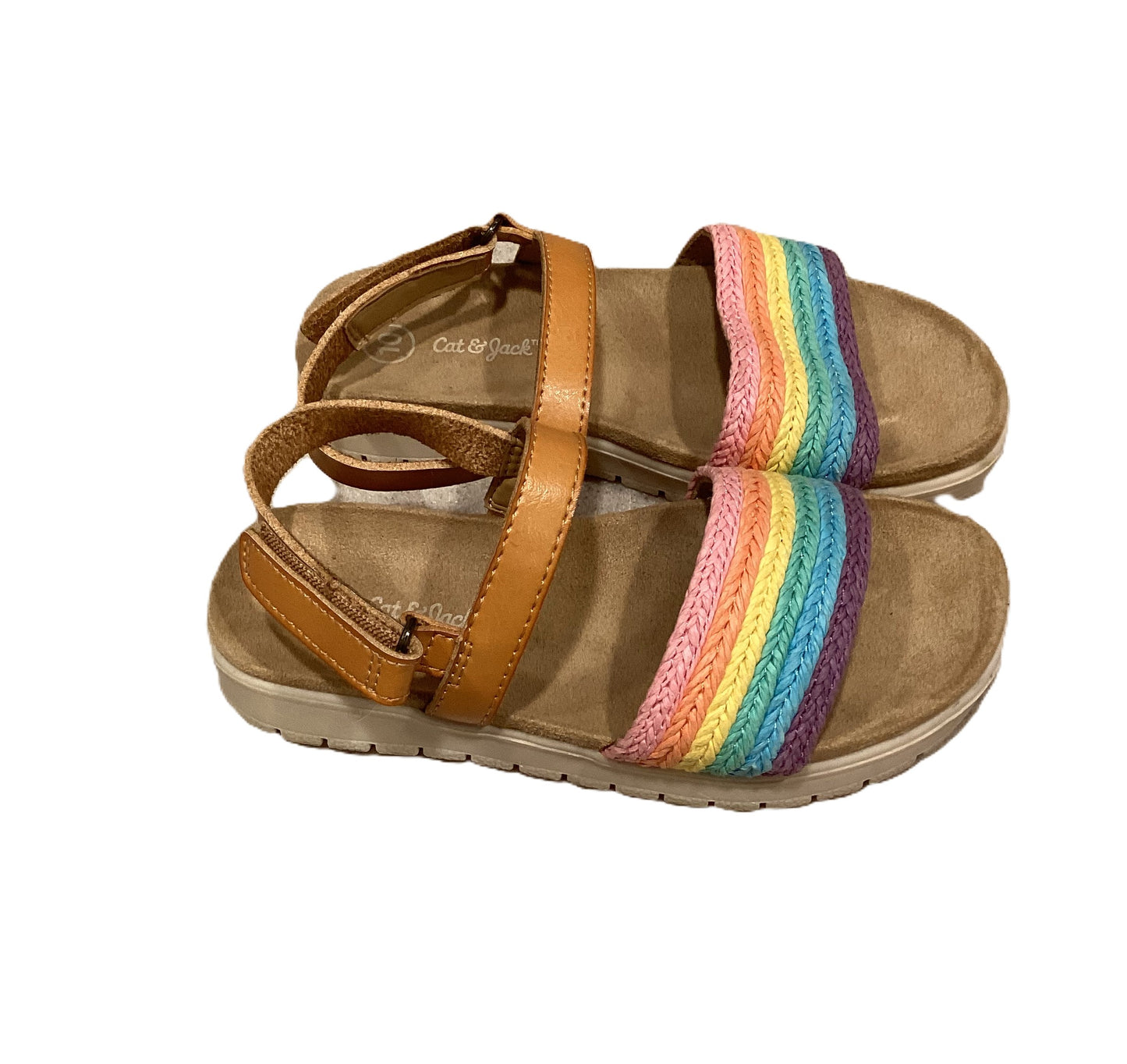 Size 10 Cat & Jack Rainbow Strap Sandals