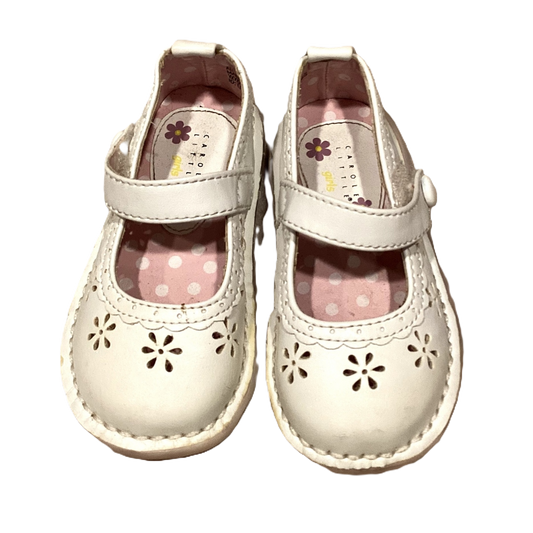 Size 5 Carol Little White Mary Janes with Cut Outs