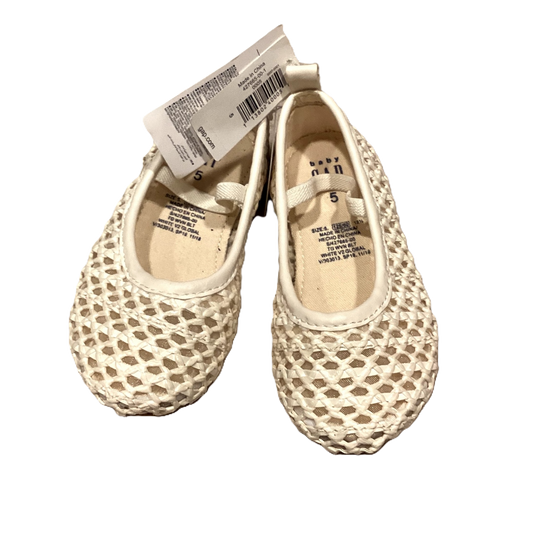 Size 5 Baby Gap NWT Ivory "Wicker" Ballet Flats