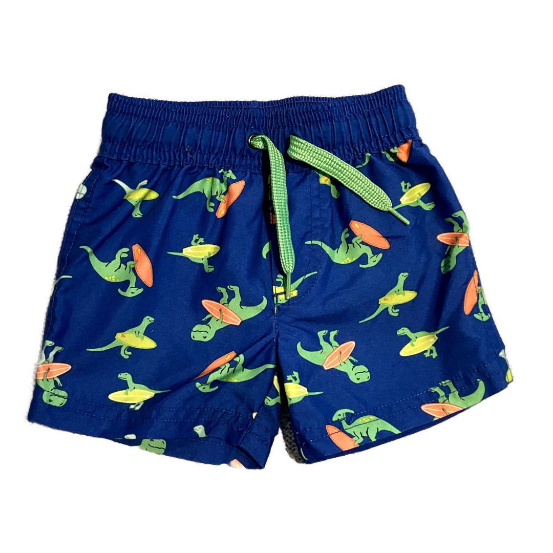 3-6 Boys Simplejoys Blue Shorts With Dinosaurs With Surfboards