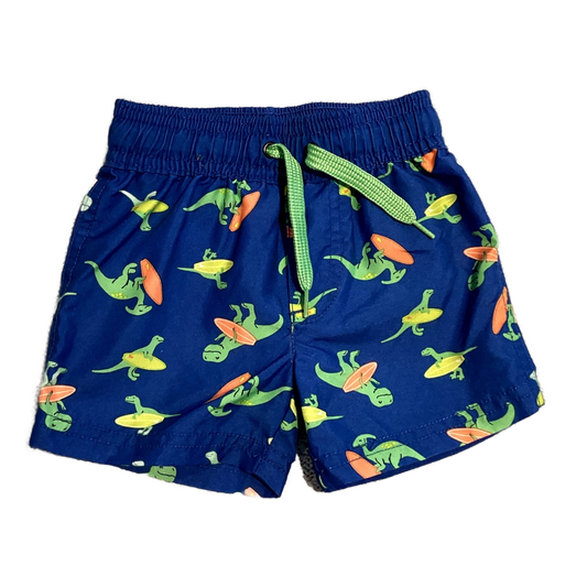3-6 Boys Simplejoys Blue Shorts With Dinosaurs With Surfboards