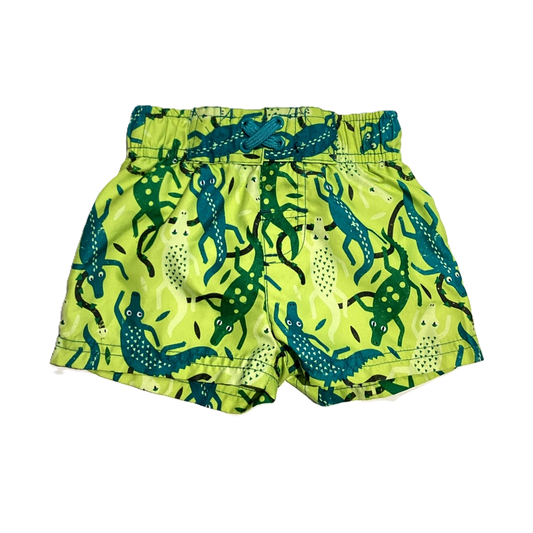 6-9 Boys Cat & Jack Neon Green Swim Trunks w/Alligators