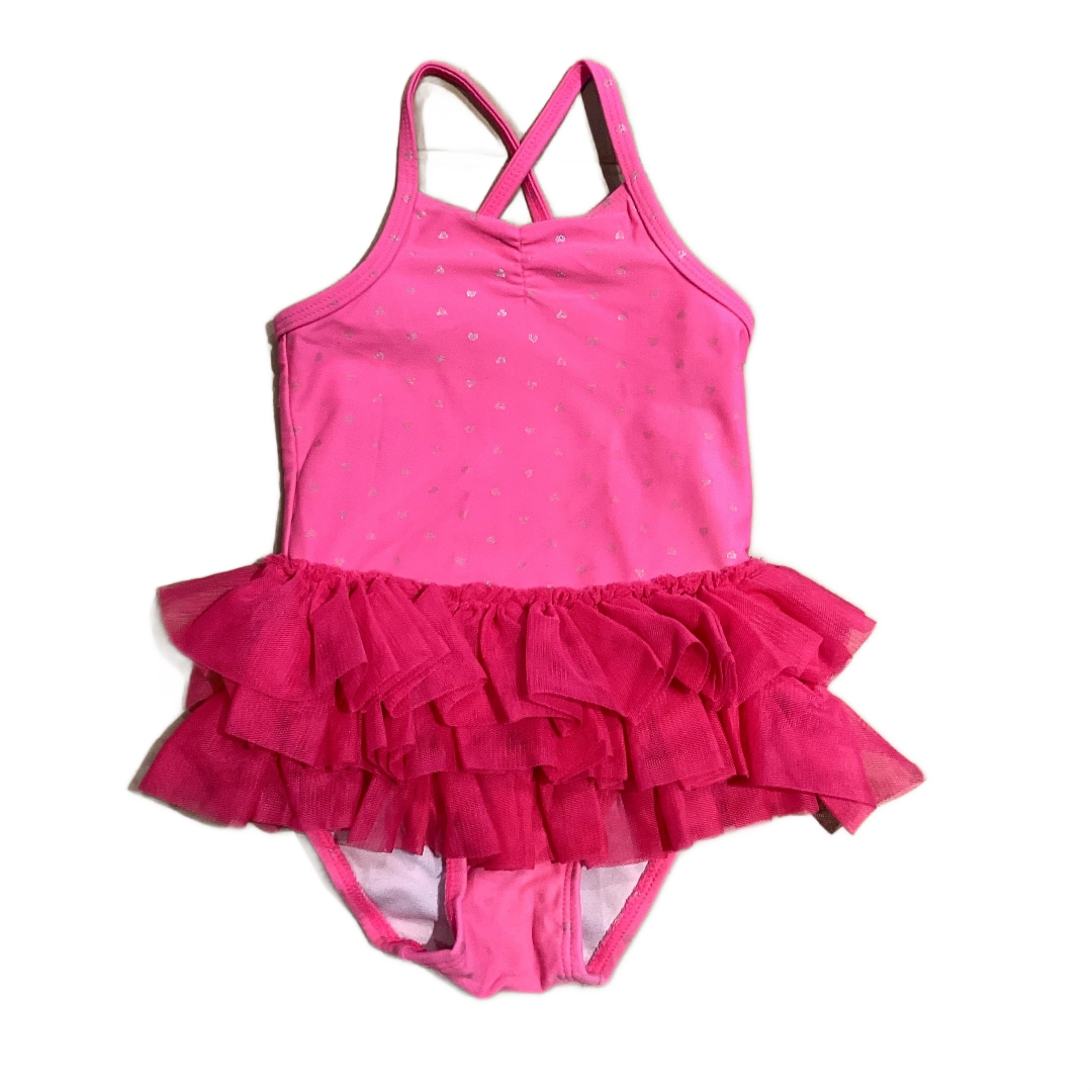 9-12 Girls Circo Hot Pink One Piece W/Glitter Hearts
