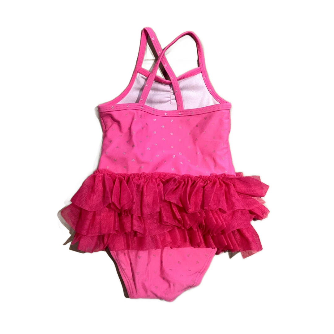 9-12 Girls Circo Hot Pink One Piece W/Glitter Hearts