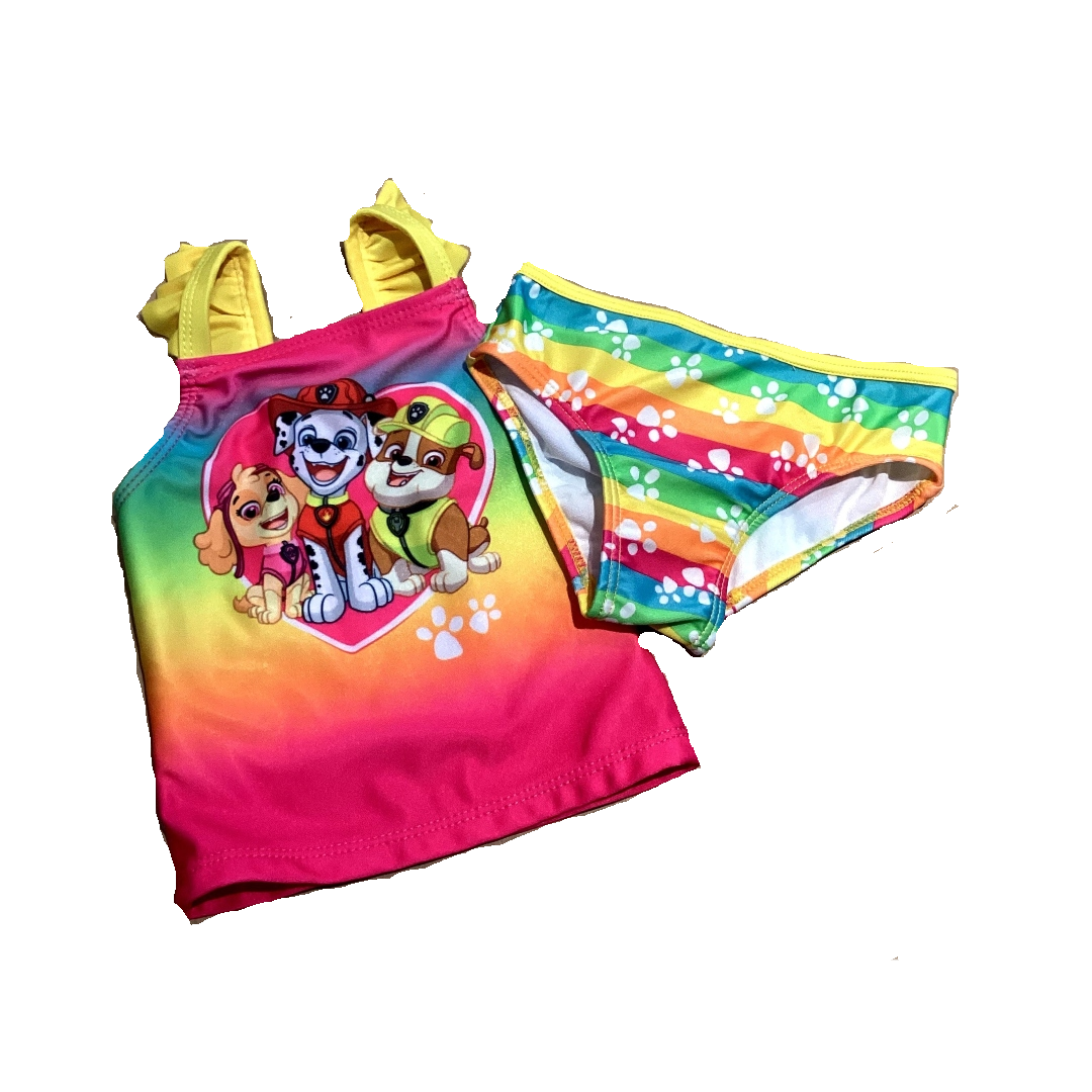 9-12 Girls Paw Patrol Rainbow Two Piece