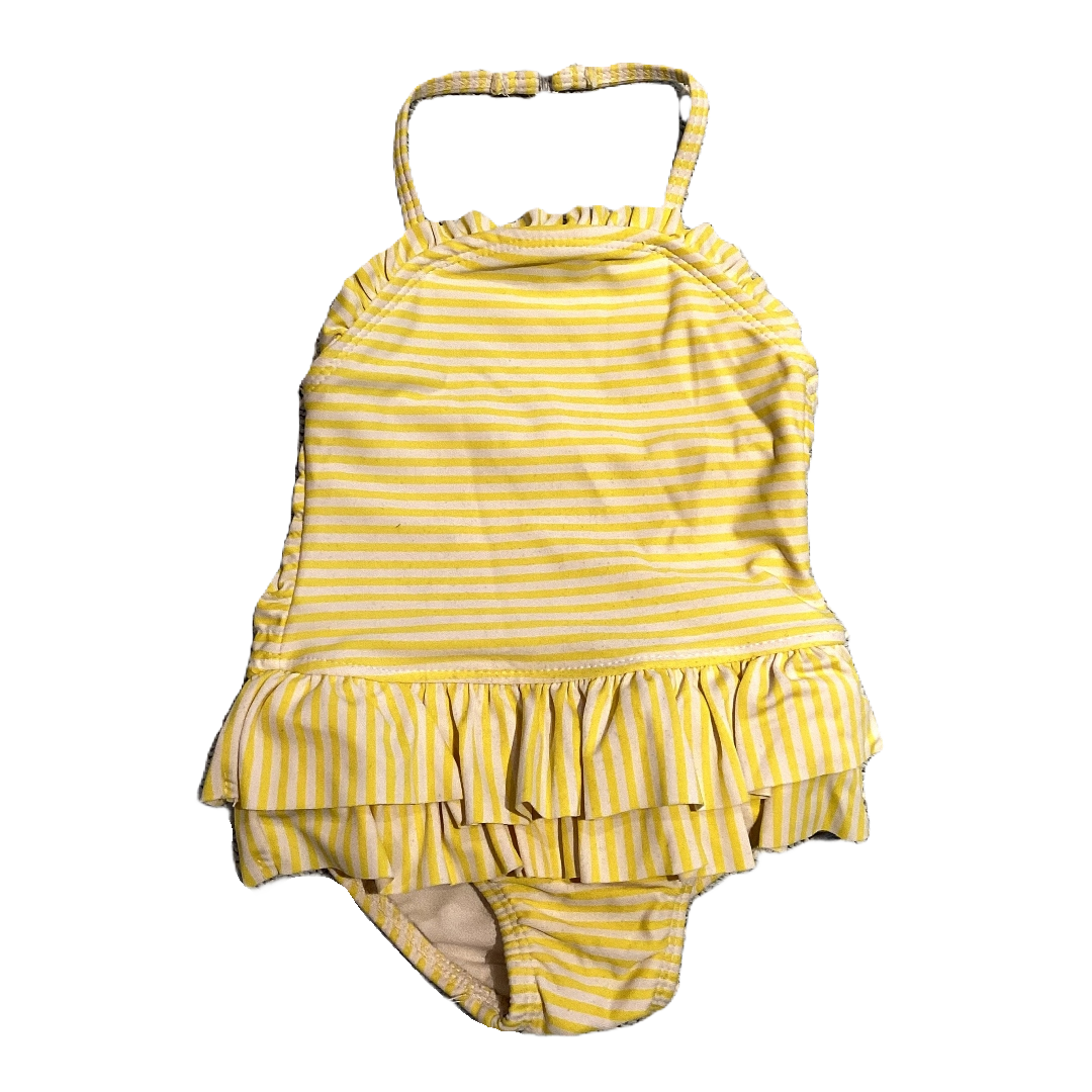 9-12 Girls Circo Yellow/White Striped One Piece