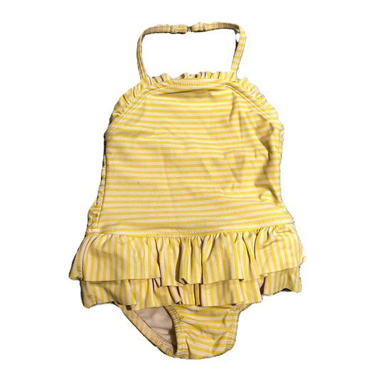 9-12 Girls Circo Yellow/White Striped One Piece