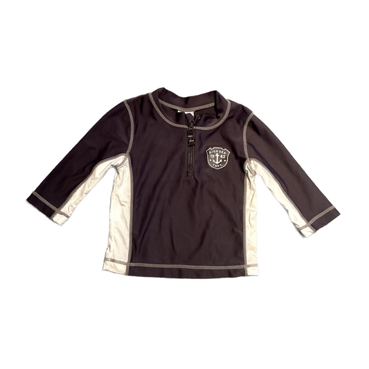 9-12 Boys Carter's Dark Grey Swim Shirt