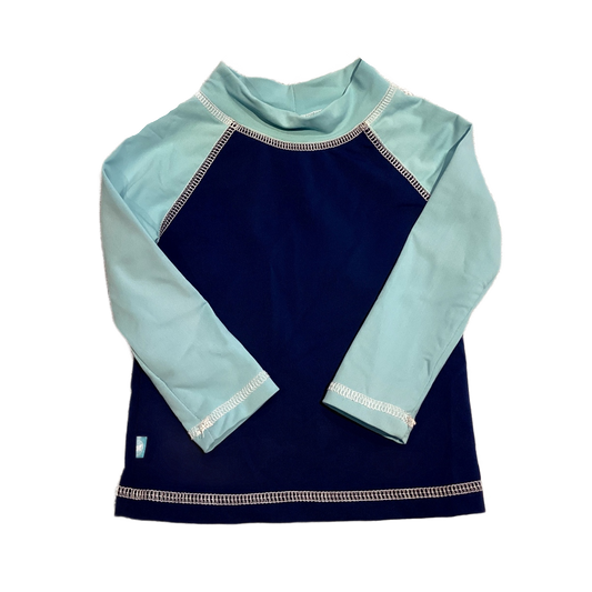 9-12 Boys The Honest Co. Blue Colorblock Swim Shirt