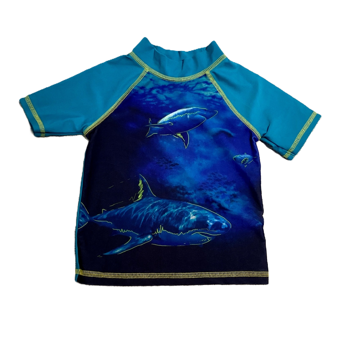 9-12 Boys Cherokee Swim Shirt w/Sharks