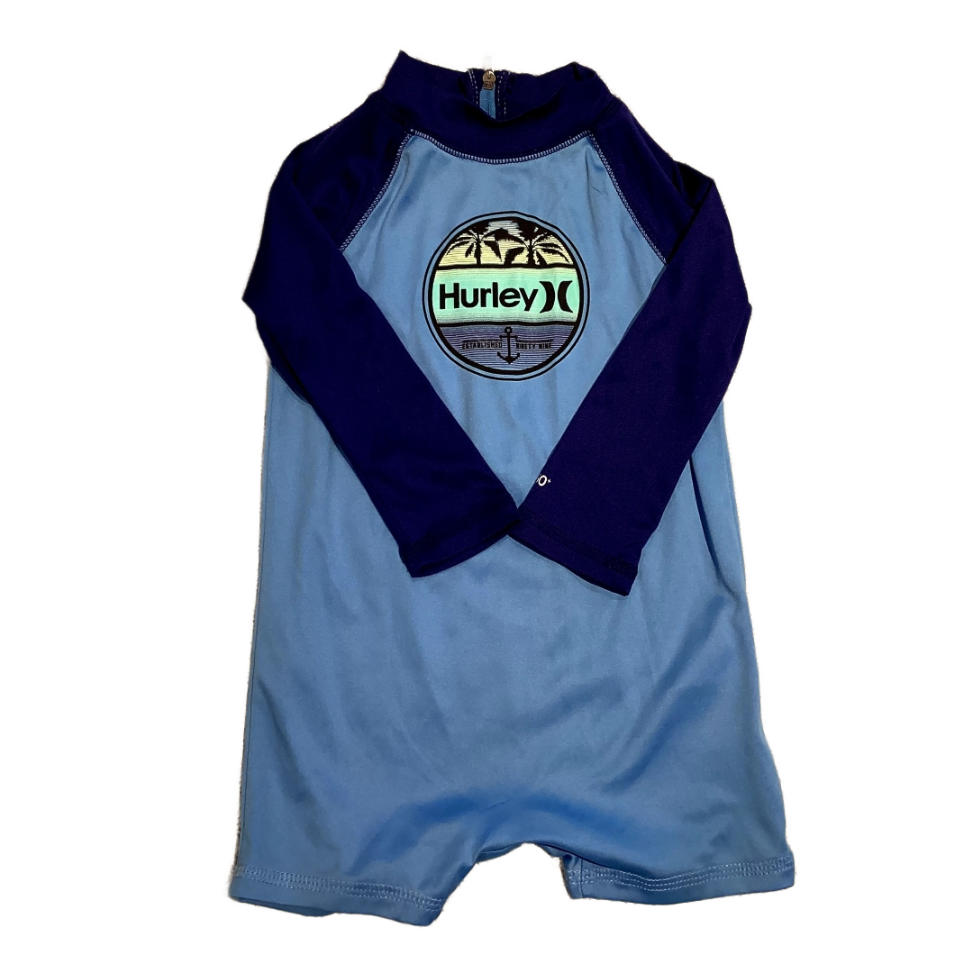 9-12 Boys Hurley Blue Colorblock One Piece
